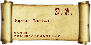 Depner Marica névjegykártya
